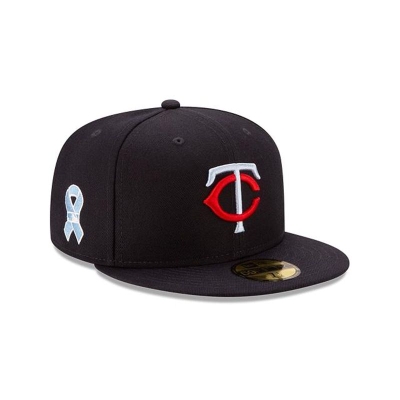 Blue Minnesota Twins Hat - New Era MLB Father's Day 59FIFTY Fitted Caps USA7218534